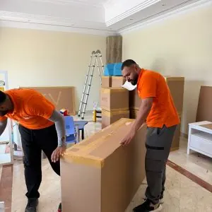 Industrial export packing in a custom wooden crate